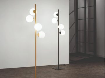 ENOIRE - LED opal glass and metal floor lamp by Fan Europe Lighting - view 2